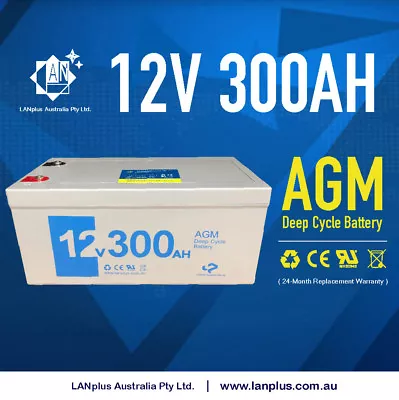 12V 300AH AGM SLA Deep Cycle Battery Caravan Solar Camping Camper 4WD > 250AH • $599